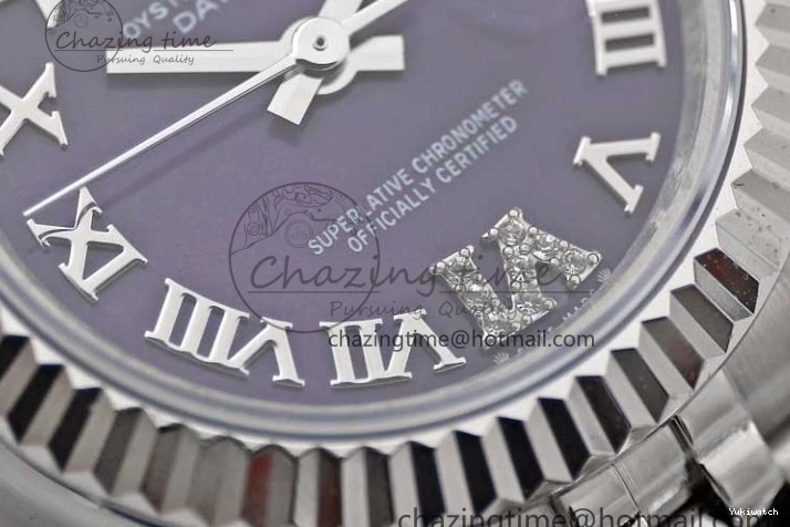 Steel NH05 28 904L Roman Edition Dial on Bracelet SS DateJust President TWF Purple Best Lady Markers 1:1 0123